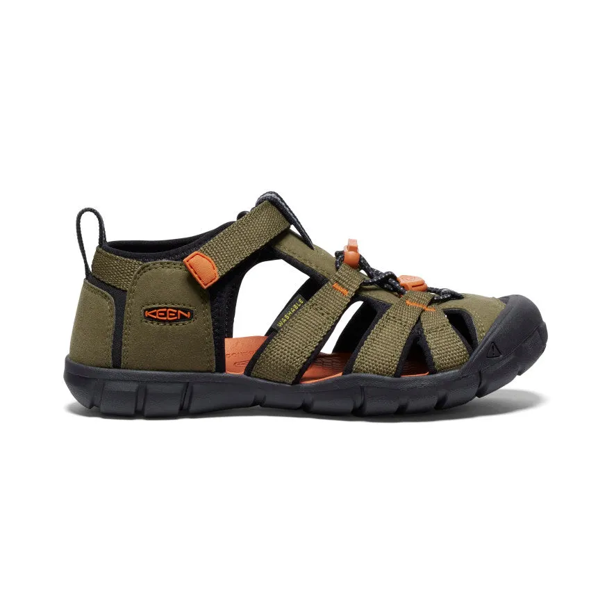 Date Soft Big Kids' Seacamp II CNX  |  Dark Olive/Gold Flame