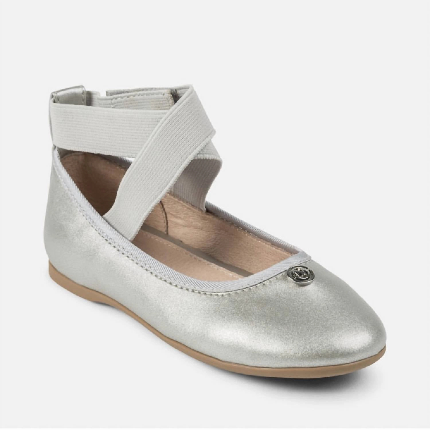 Hope Glow Harbor Glow Women's Ankle Strap Ballet Flat In Platinum