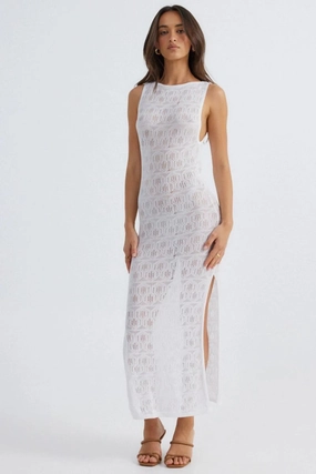Lightweight-Comfort Aelia Maxi Dress - White