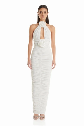 Alanna Dress - White Polished look dress