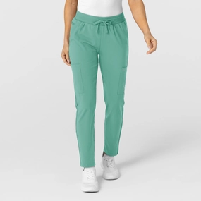 Cozy Lining W123 Women's Flex-n-Reach Track Scrub Pant - Turquoise