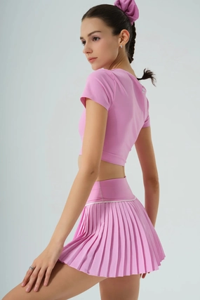 All Day Short Sleeve Crop - Blossom EasyClean Soft Pullover