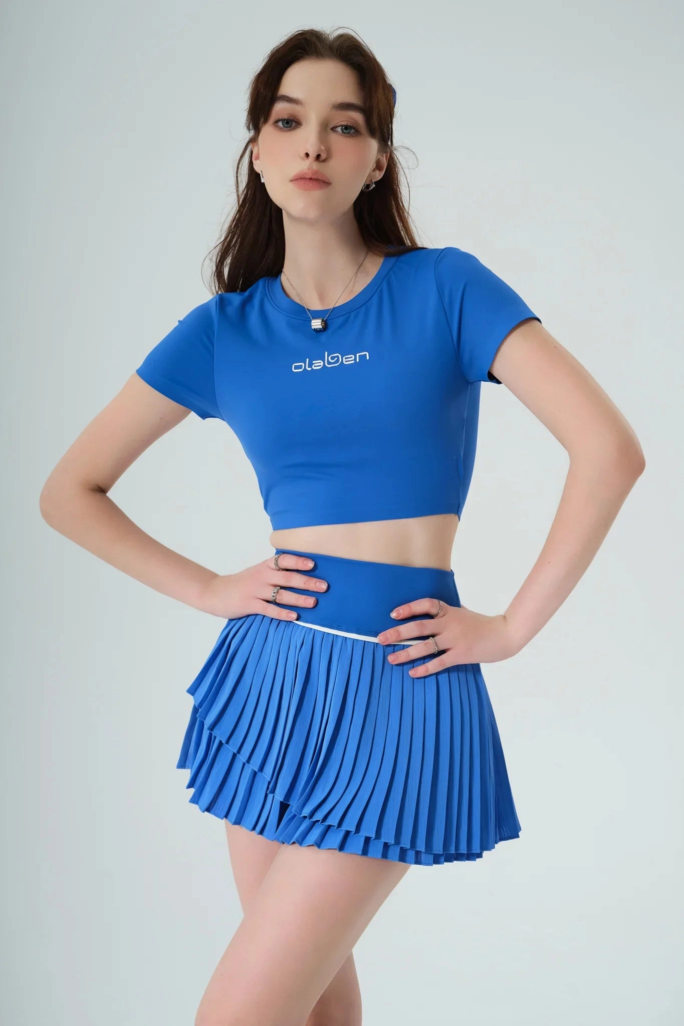 Antistatic All Day Short Sleeve Crop - Ultramarine