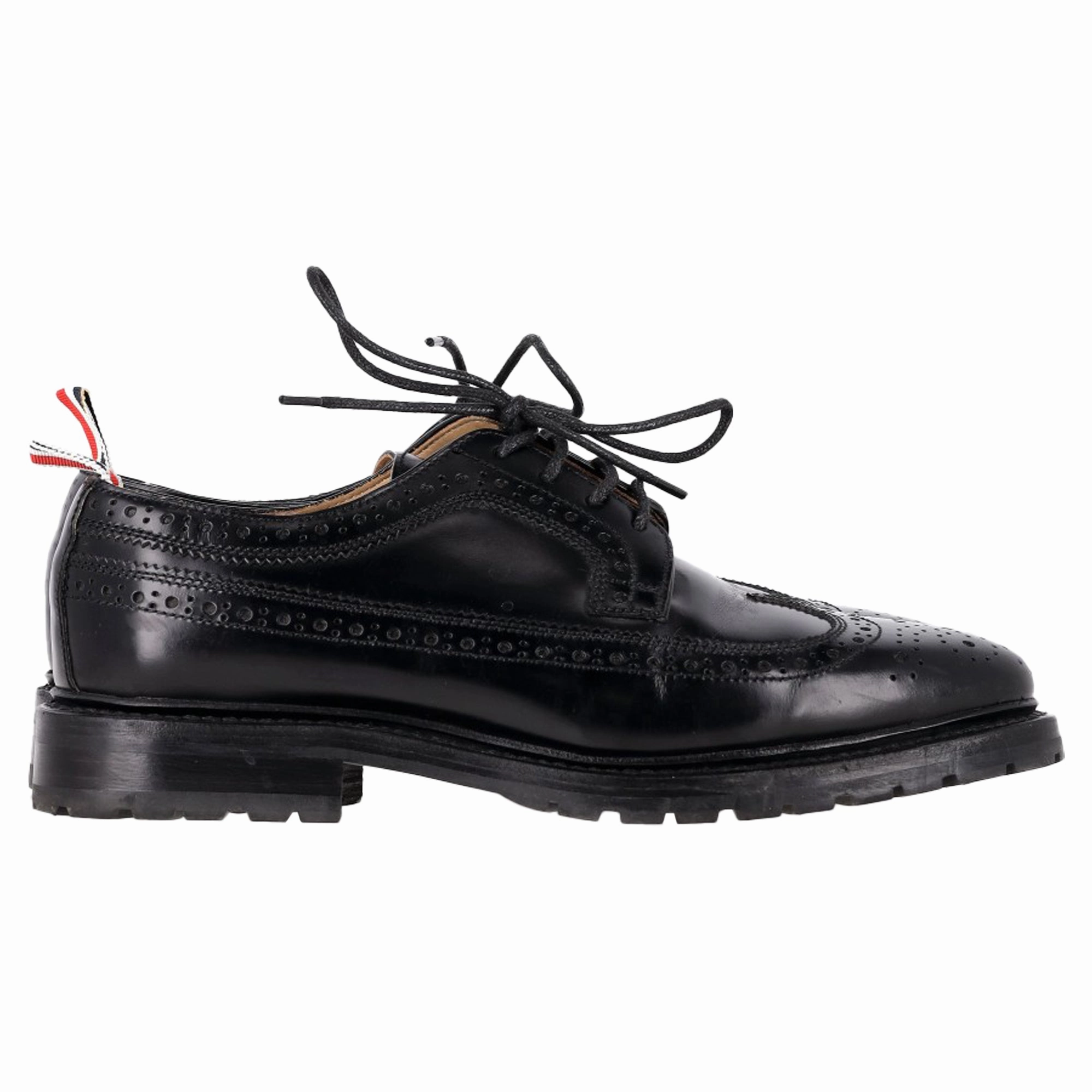 Dance Floor Thom Browne Classic Longwing Brogues in Black Leather
