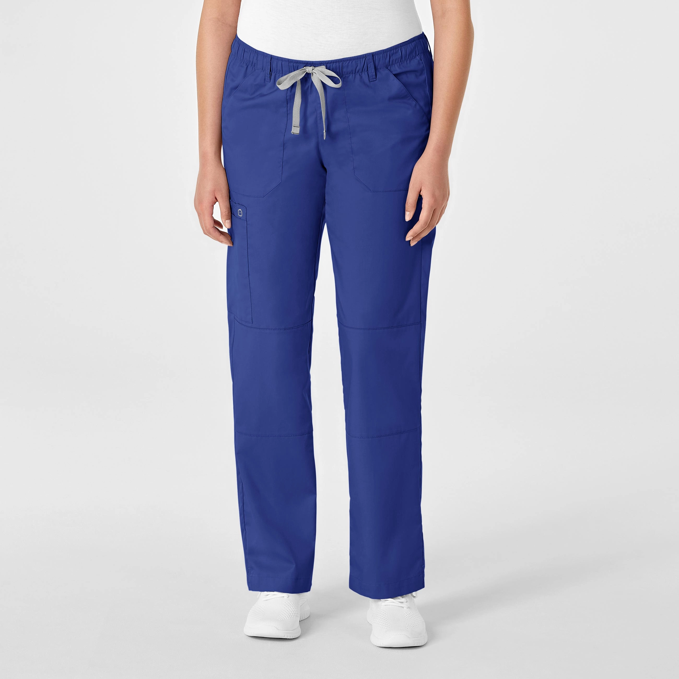WonderWORK Women's Straight Leg Cargo Scrub Pant - Galaxy Blue Comfortable Wear