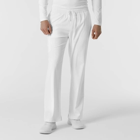 Boundless Men's Straight Leg Scrub Pant - White Functional Layers