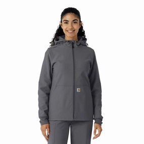 Eco-Friendly Fabric Portray Carhartt Women's Bonded Fleece Hoodie - Pewter
