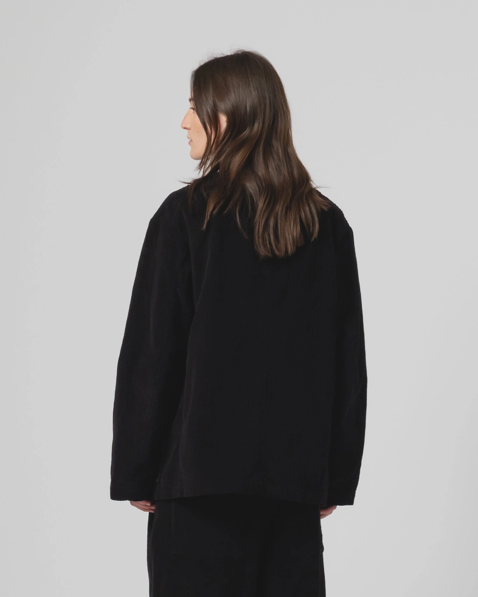 G.o.D Maxi Blazer Dream Cord Black suitable for gift giving popular in Asia