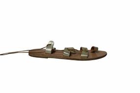 Ancient Greek Sandals Alcyone Sandals in Brown Leather Slide On