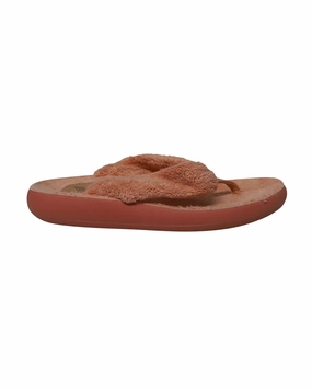 Ancient Greek Sandals Charisma Terry Flip-Flops in Pink Leather Coast Path