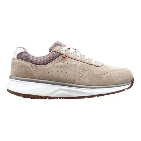 Dynamo Wide Fit Women's Lace Up Suede Trainer Stretch Woven Collar