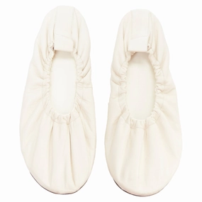 The Row Soft Leather Ruched Simple Ballerina Flats Cozy Flats
