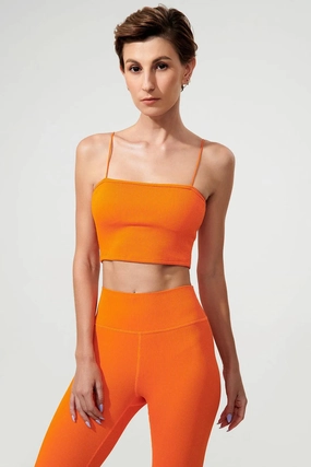 Elegant Lightweight Structure Jadeite Spaghetti Strap - Tangerine