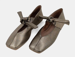 Antonella Flat In Gold Runway Mood River Glow