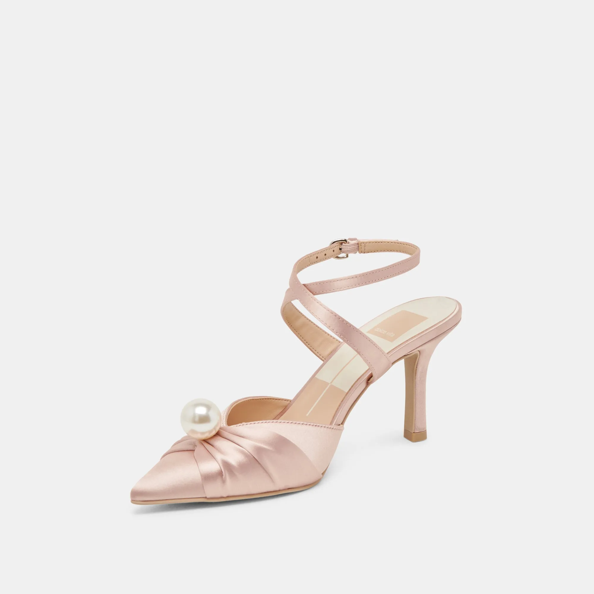 KAYSEY HEELS LT BLUSH SATIN Classic Wedding Heels Pink Stiletto Heels