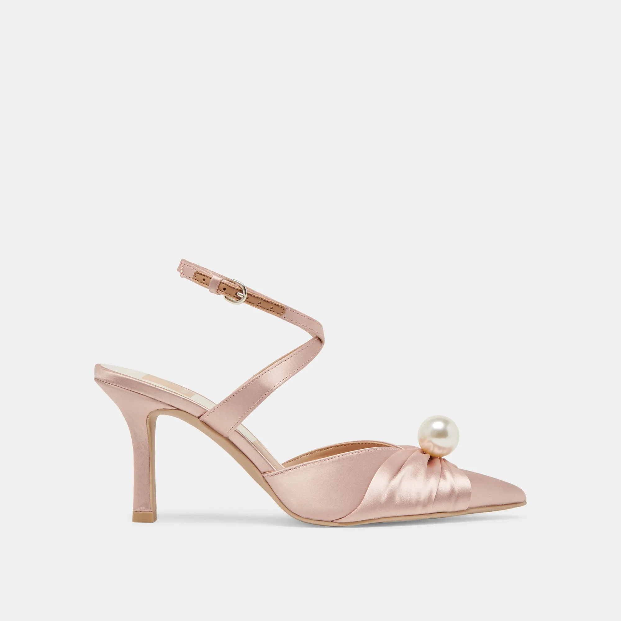 KAYSEY HEELS LT BLUSH SATIN Shiny Accent