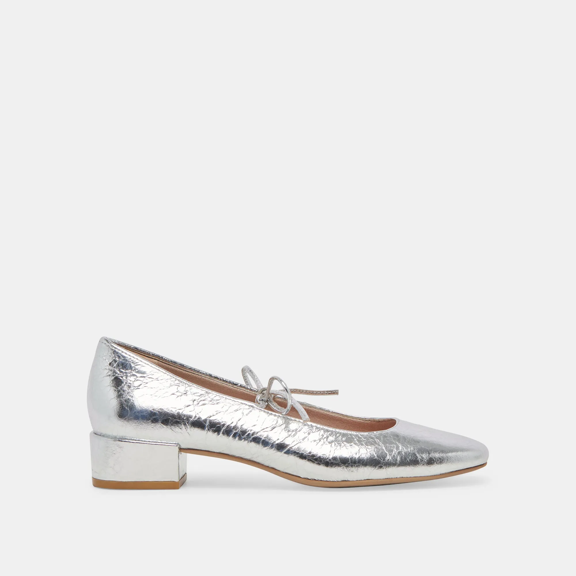 ARDIEN HEELS SILVER CRINKLE PATENT Slip Resistant Formal Event Heels