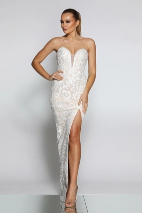 Jadore JX1067 Dress - Ivory/Nude Fashion Option Timeless Fashion