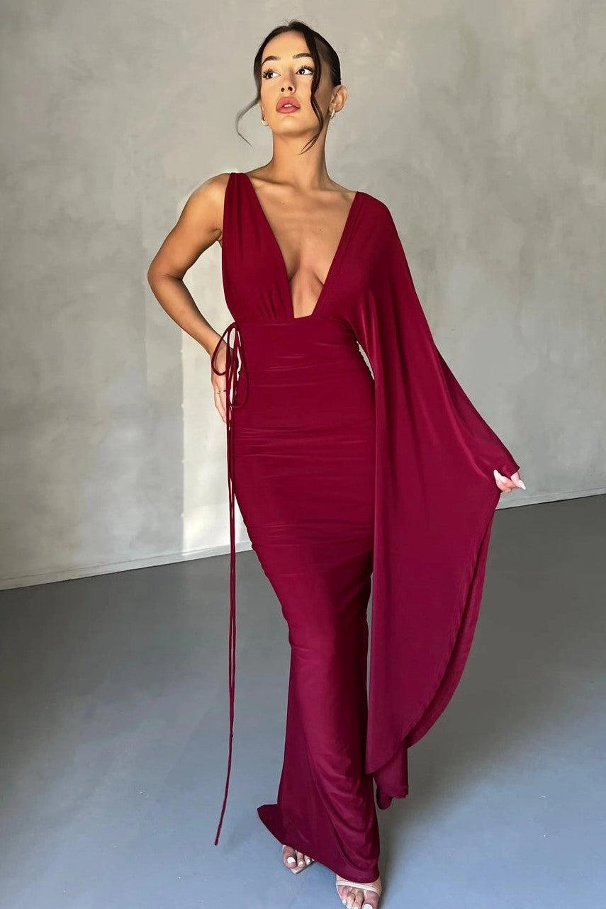 budget-friendly Athena Gown - Wine