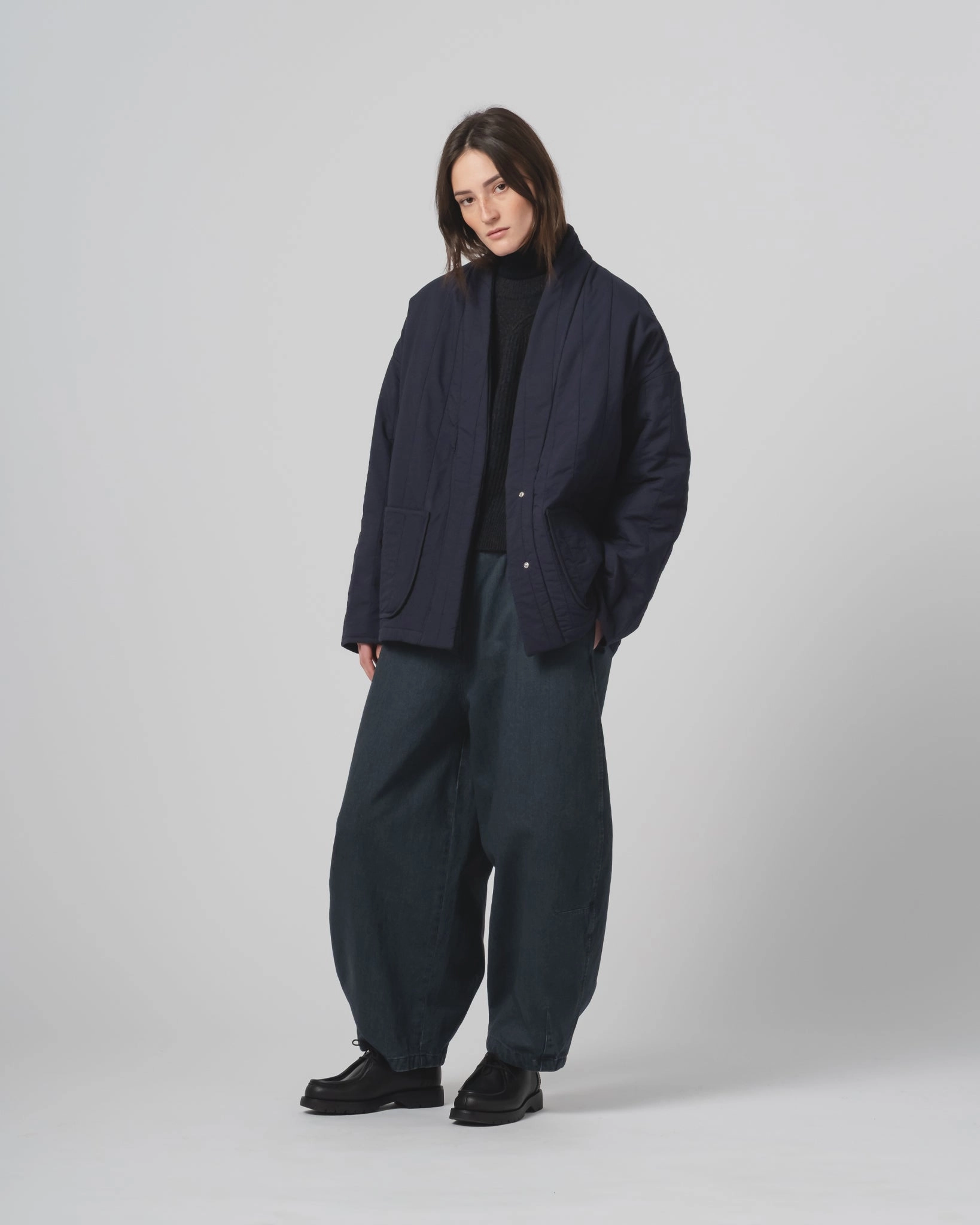 Edo Jacket Quilted Cotton Inkt Abrasion Resistant Fabric