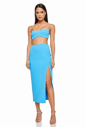 Professional Comfort Light and Breezy Nookie Maia Skirt - Blue