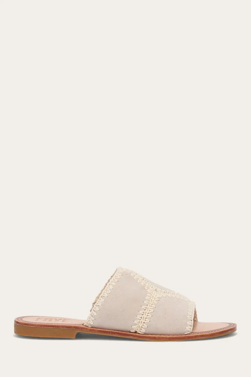 Odor control Zebra Stripe Ava Crochet Slide