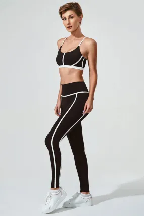 Stretchy Material cross-training Macide Bra - Jet Black