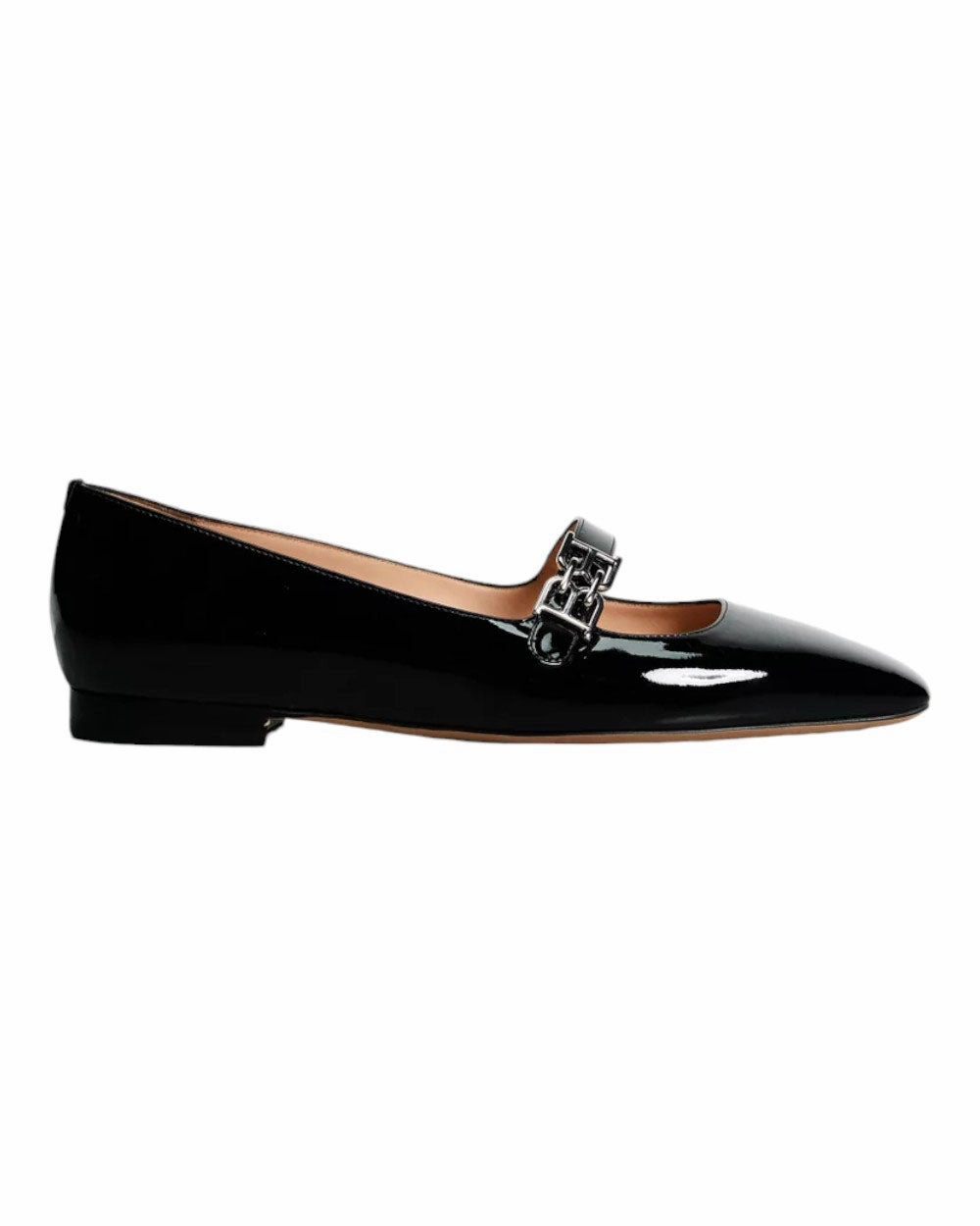 Bally Elis 6303067 Women's Black Calf Patent Leather Flat EVA sole