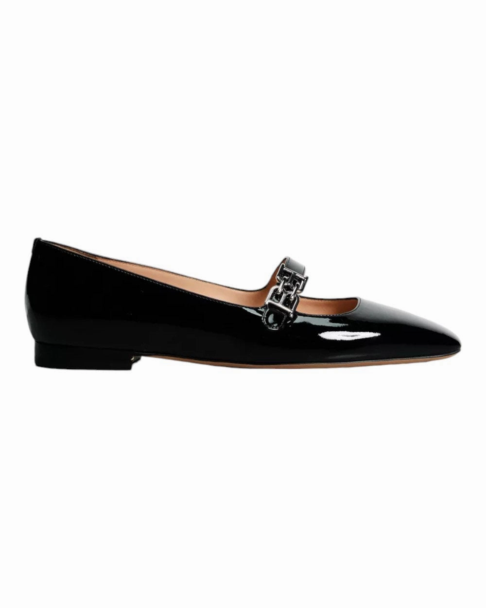 Bally Elis 6303067 Women's Black Calf Patent Leather Flat Chic Walk Multi Use