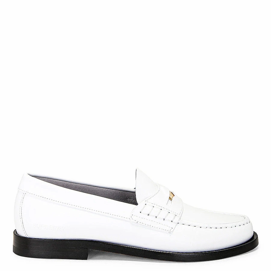 Reef Path Burberry Logo-Detail Leather Penny Loafers