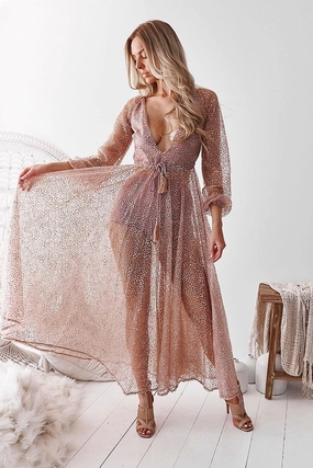 Lucky Star Glitter Gown - Rose Gold (PREORDER) Travel Staple