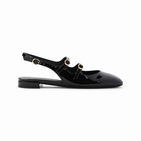Book Fair Benni Black Patent Leather Ballerinas