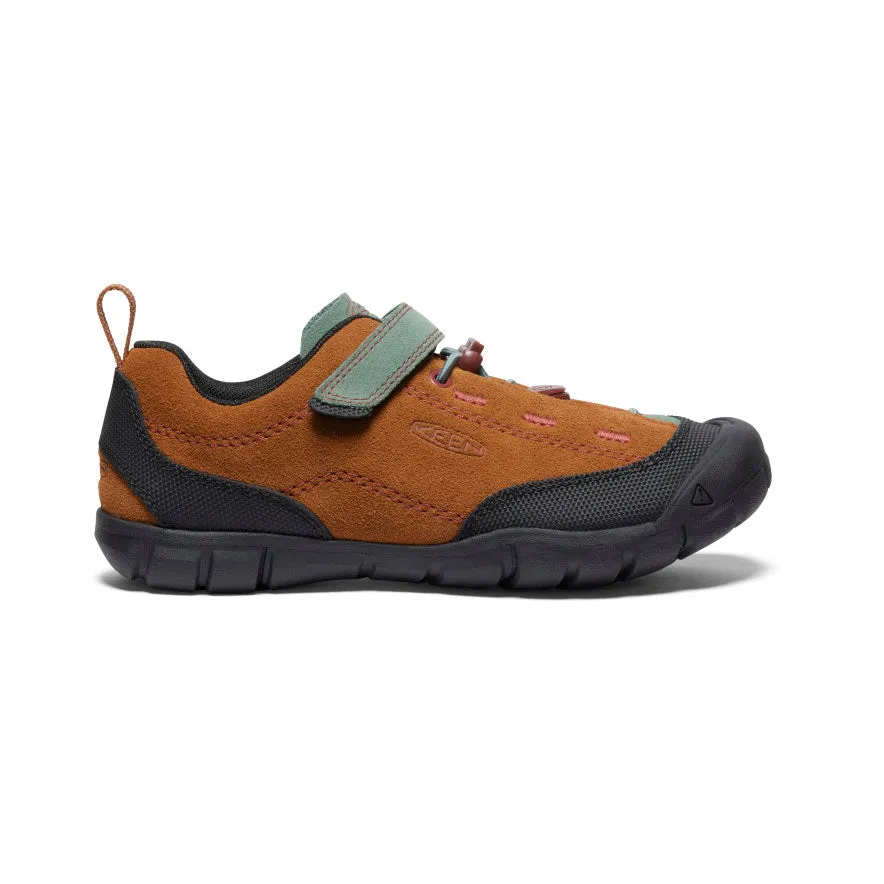 Sustainable Footwear Technology Airy Upper Big Kids' Jasper II  |  KEEN Maple/Dark Forest