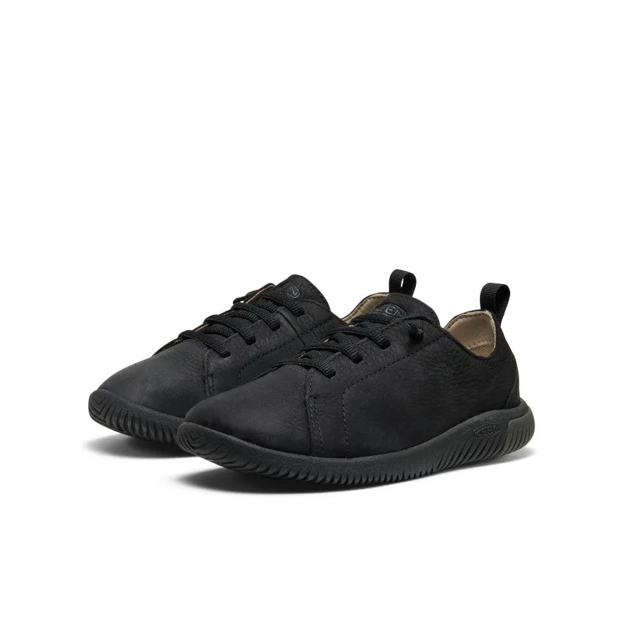 Quick Slip Shoes Versatile Comfort Big Kids' KNX Leather Sneaker  |  Triple Black