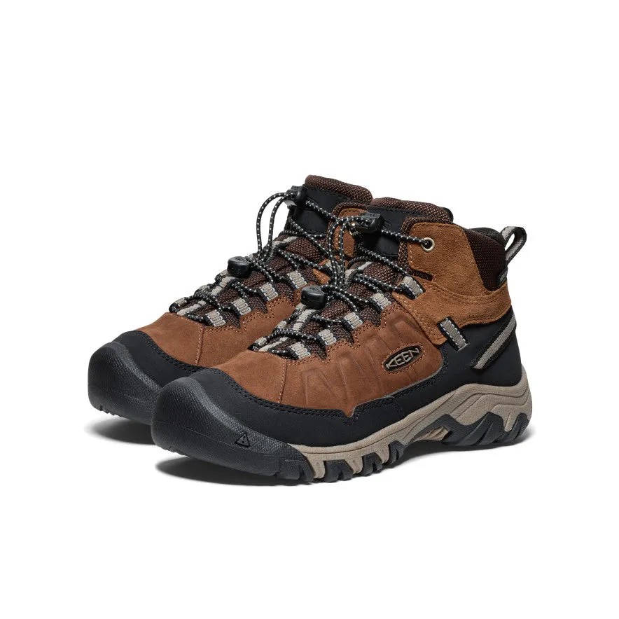 Airflow channels Big Kids' Targhee IV Waterproof Hiking Boot  |  Bison/Brindle