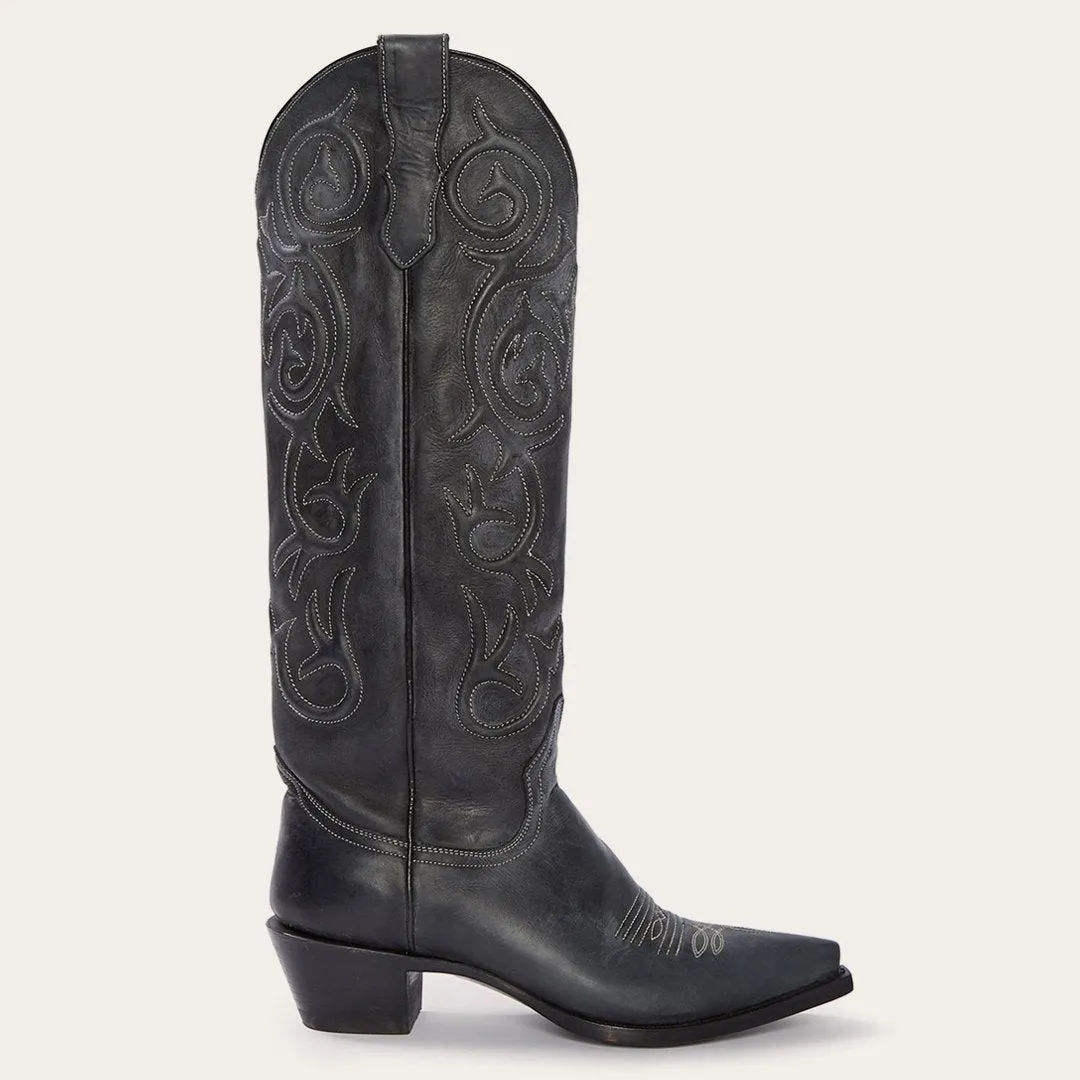 Blair Corded Side Zip Cowboy Boot Solid Stitching well-made