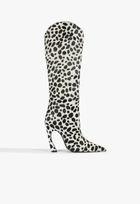 Maryann Up Curve Calf Hair Boot Wedding Day Stilettos