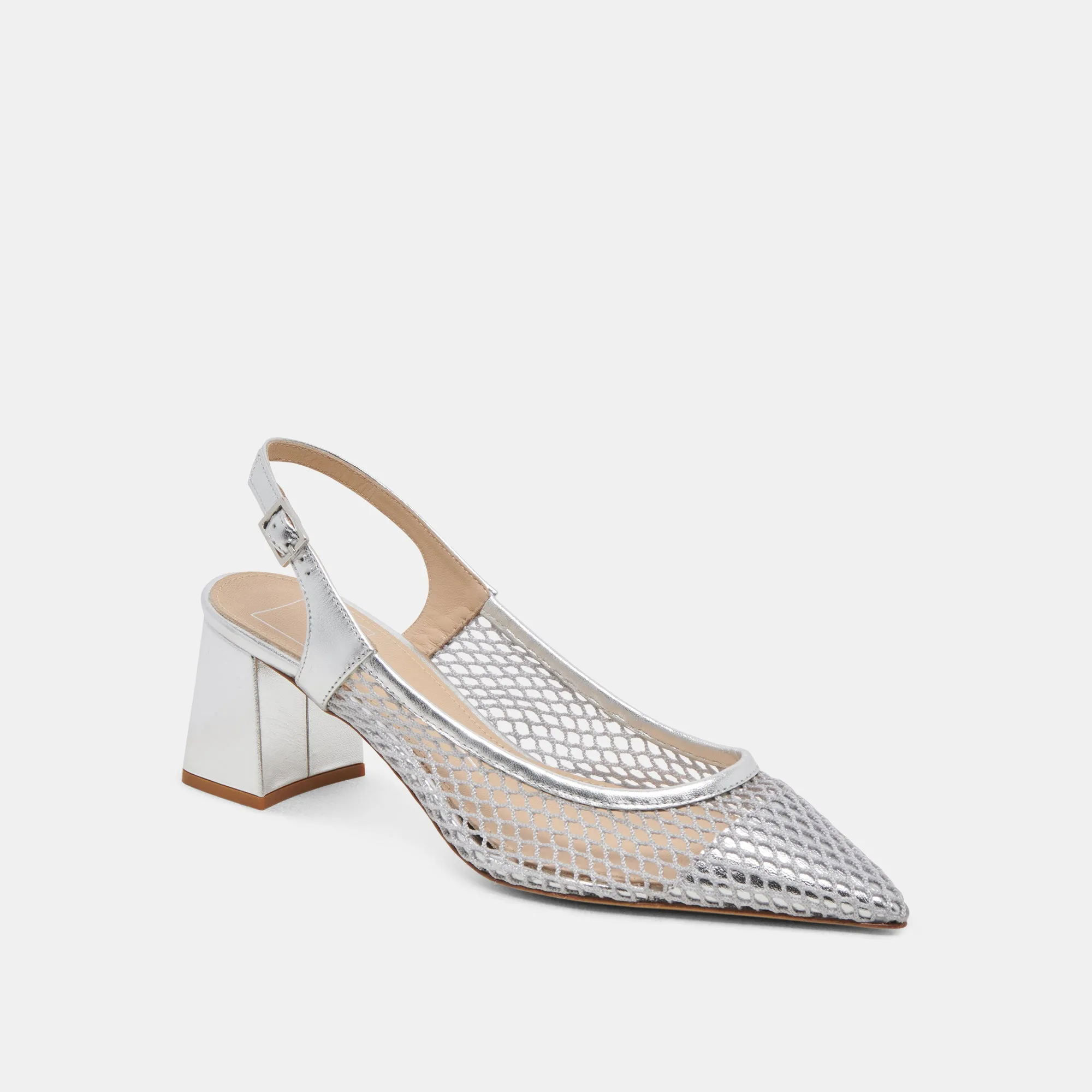 BLONDI HEELS SILVER MESH Elastic Goring waterproof