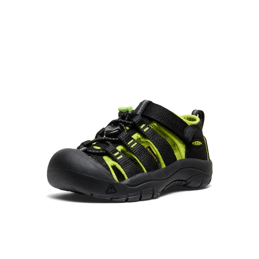 Little Kids' Newport H2  |  Black/Lime Green Adaptive Cushioning Tech