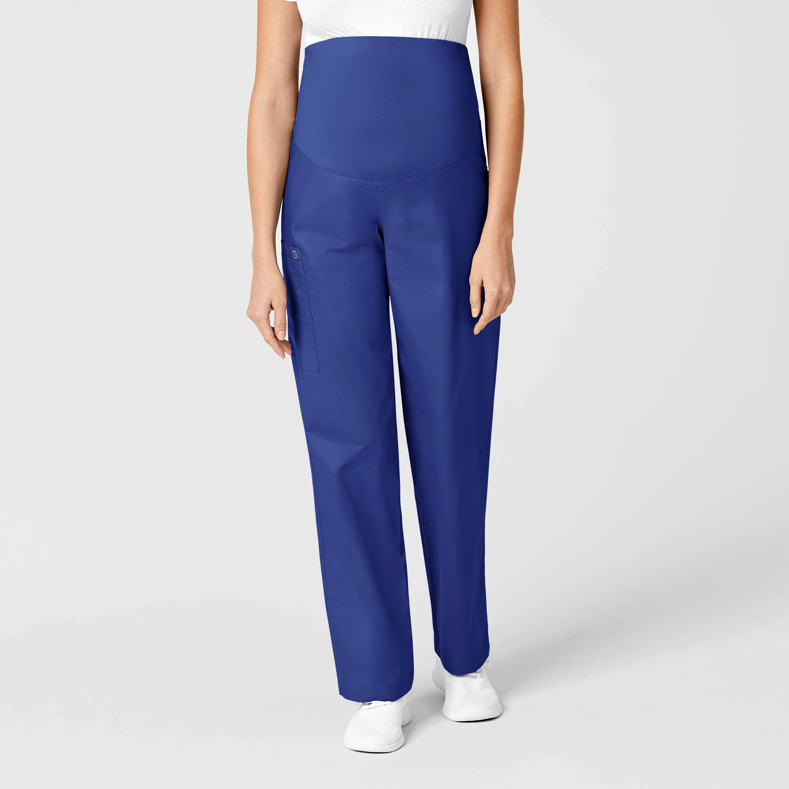 All Around Fit Slim Comfort WonderWORK Maternity Cargo Scrub Pant - Galaxy Blue