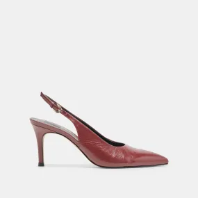 ELASI HEELS OXBLOOD CRINKLE PATENT mesh construction portable