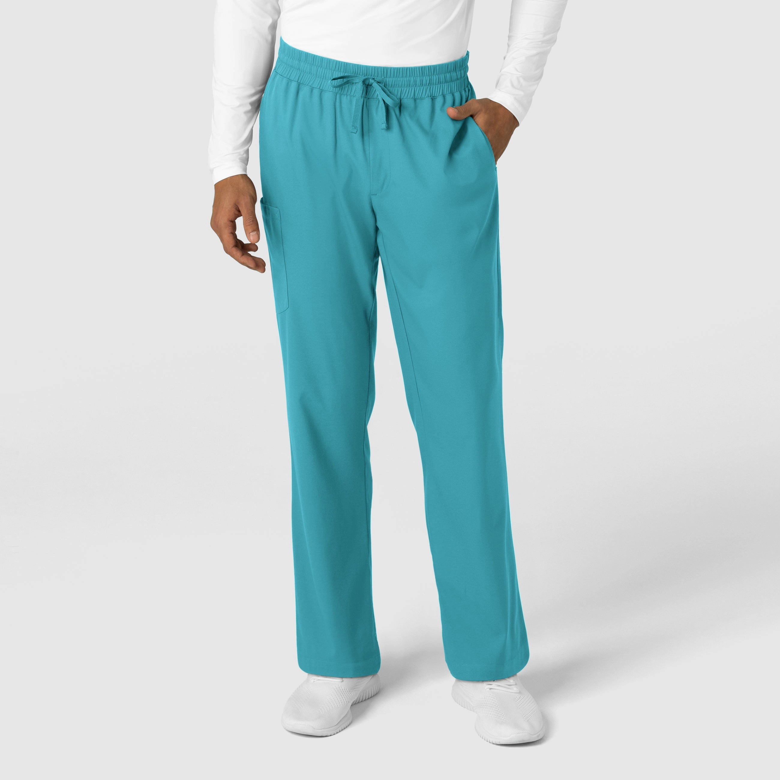 HypoallergenicFabric Sport Friendly Boundless Men's Straight Leg Scrub Pant - Teal