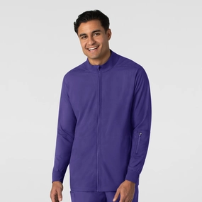 Boundless Men's Warm Up Scrub Jacket - Grape Philanthropy Roll