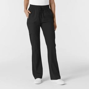 Boundless Women's Bootcut Scrub Pant - Black Work Friendly Comfy Movement