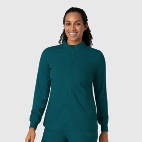 Boundless Women's Warm Up Scrub Jacket - Caribbean Soft Touch Formula
