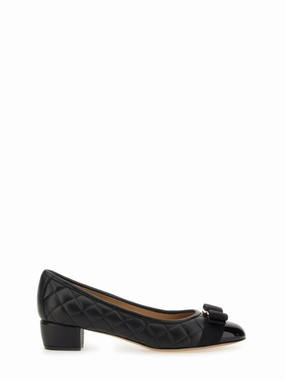 Bow Neckline Flats With Quilted Upper Stylish Support