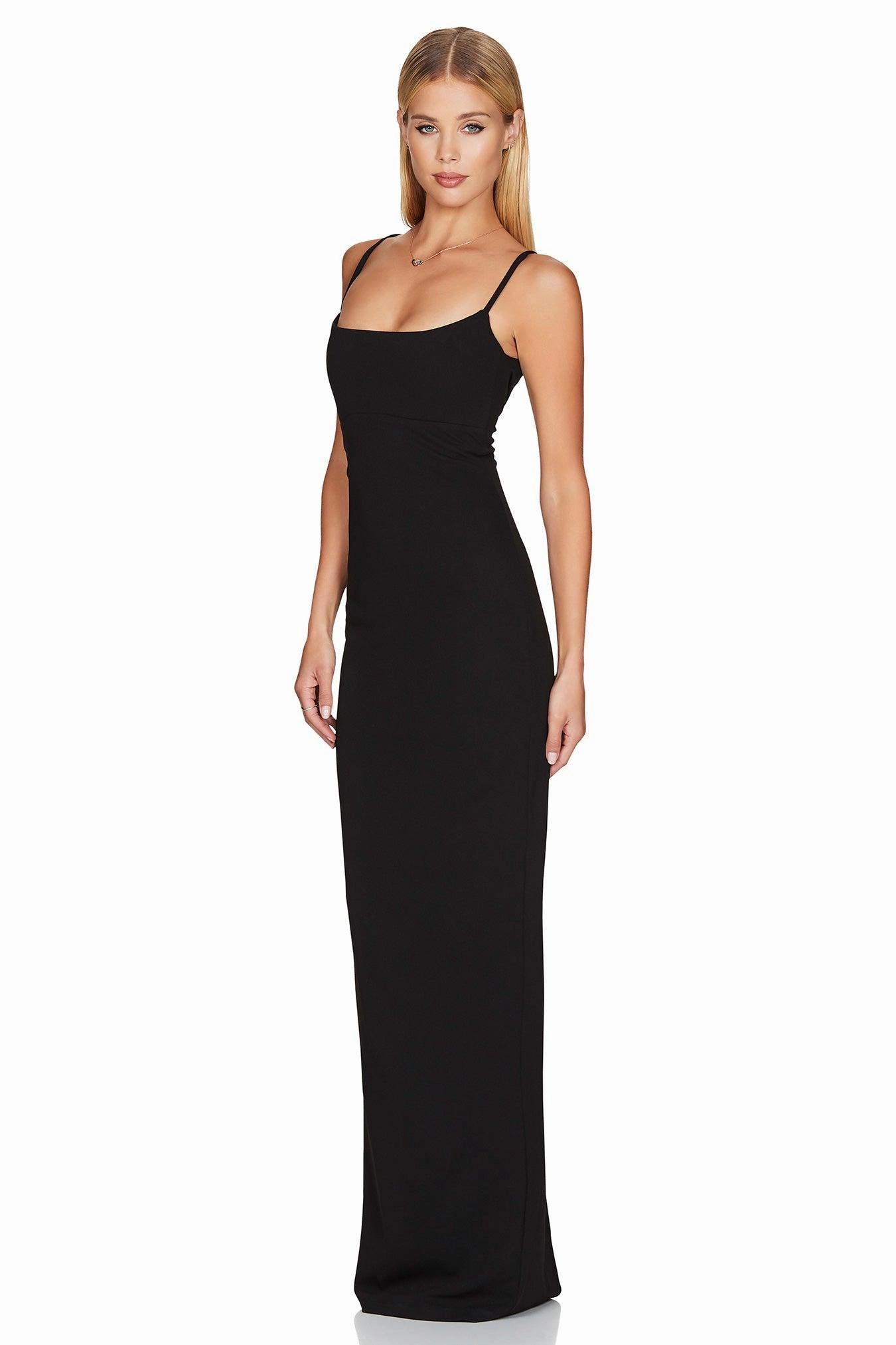 Relaxed Fit Anti-Static-Finish Nookie Bailey Maxi Dress - Black