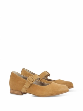 Women's Mj Flats In Ginger Suede Peak View