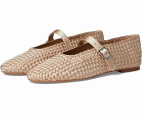Sale Mood Steve Madden Dreaming Flat Women's US 9 Gold Adjustable Strap Mary Jane ZOGG189
