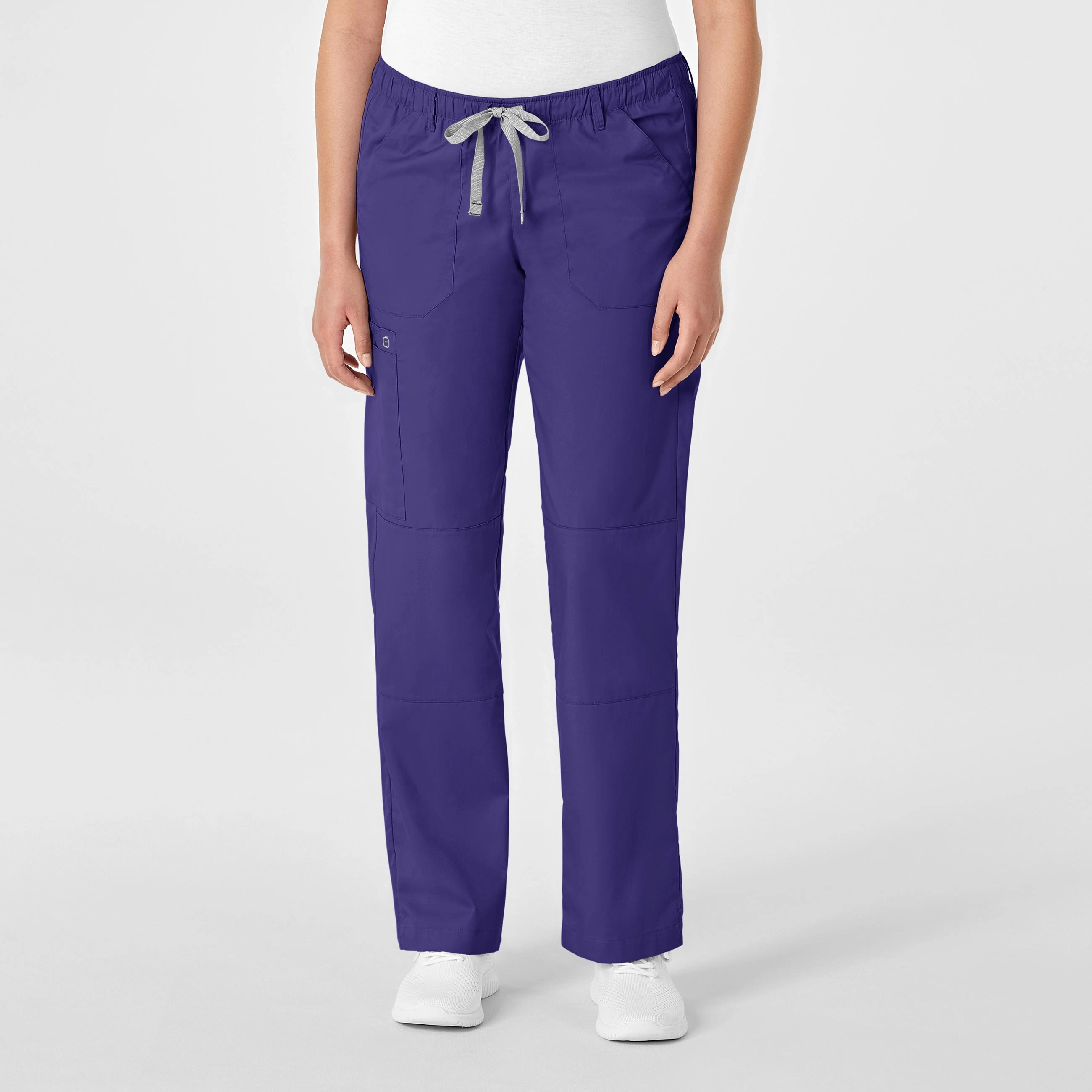 WonderWORK Women's Straight Leg Cargo Scrub Pant - Grape Fashionable Cut